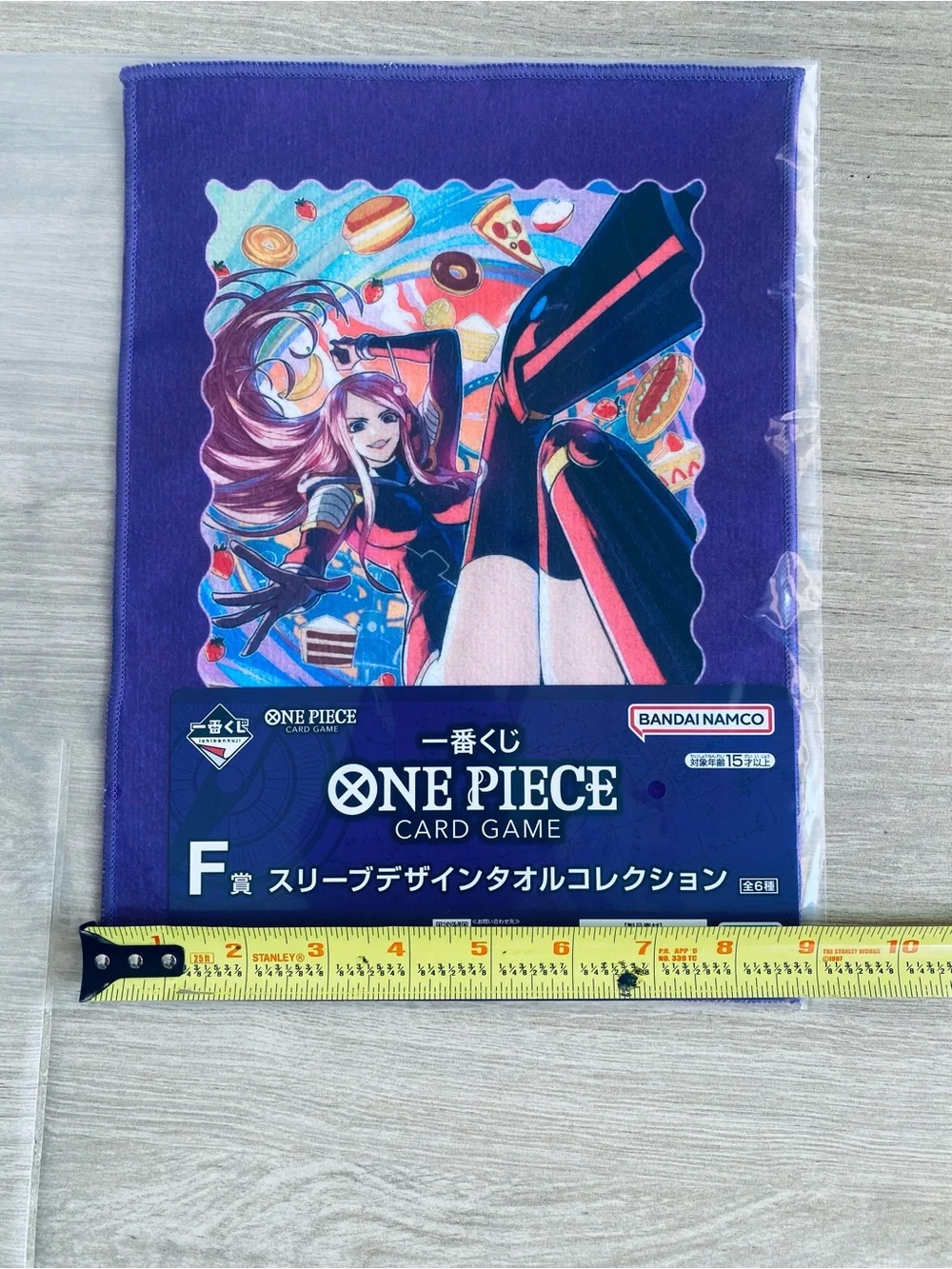 New One Piece Ichiban Kuji Towel Jewelry Bonney Card Game Sleeve Design